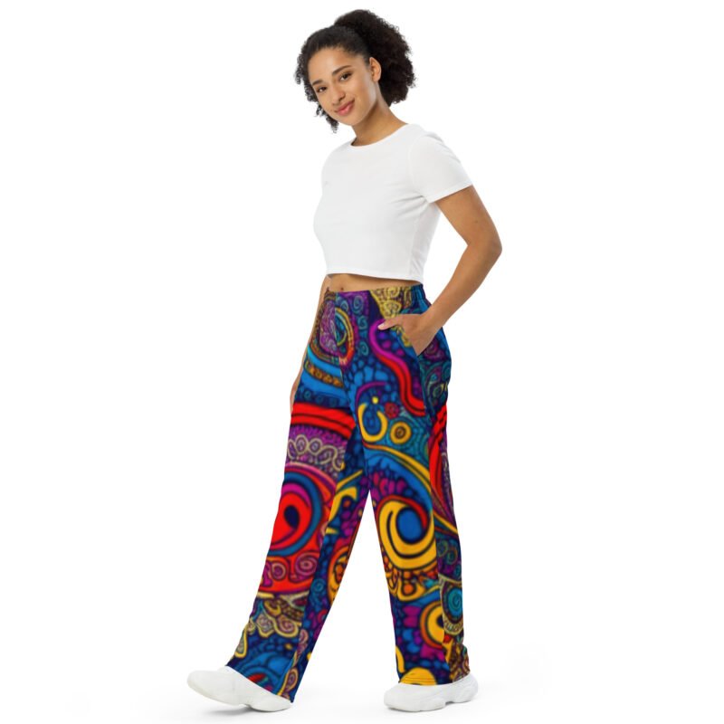 DeliStyle Paisley All-over print unisex wide-leg pants - Image 2