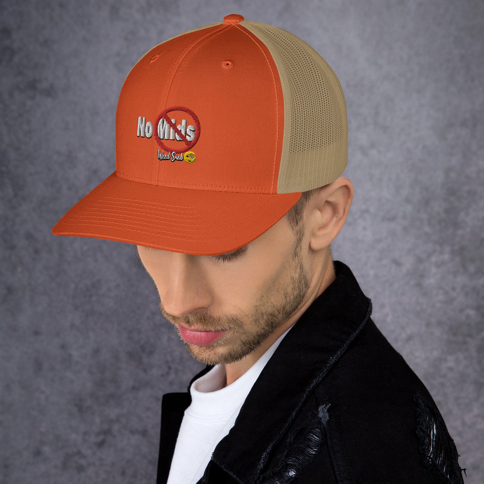 retro-trucker-hat-rustic-orange-khaki-left-65b3cb60ab49c.jpg - Delistyle.shop