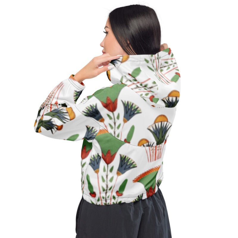 Lotus Flower Women’s cropped windbreaker - Image 2