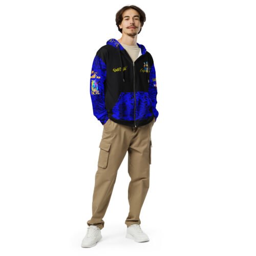 California Sober Blue Unisex zip hoodie by Deli Style