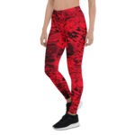 Velvet Leopard Red Leggings