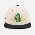 California Sober Gold Green Logo Snapback Hat