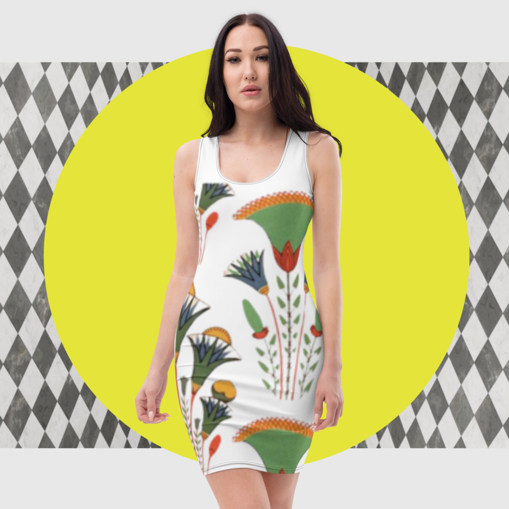 Lotus Flower Bodycon Dress